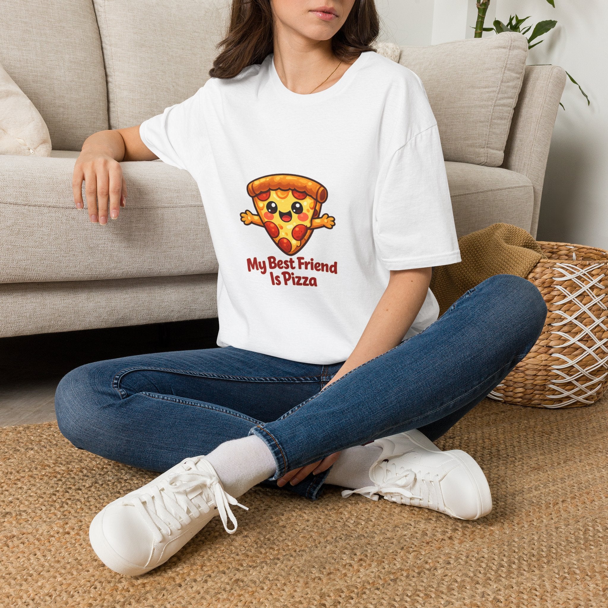 My best friend is pizza Unisex Softstyle T-Shirt