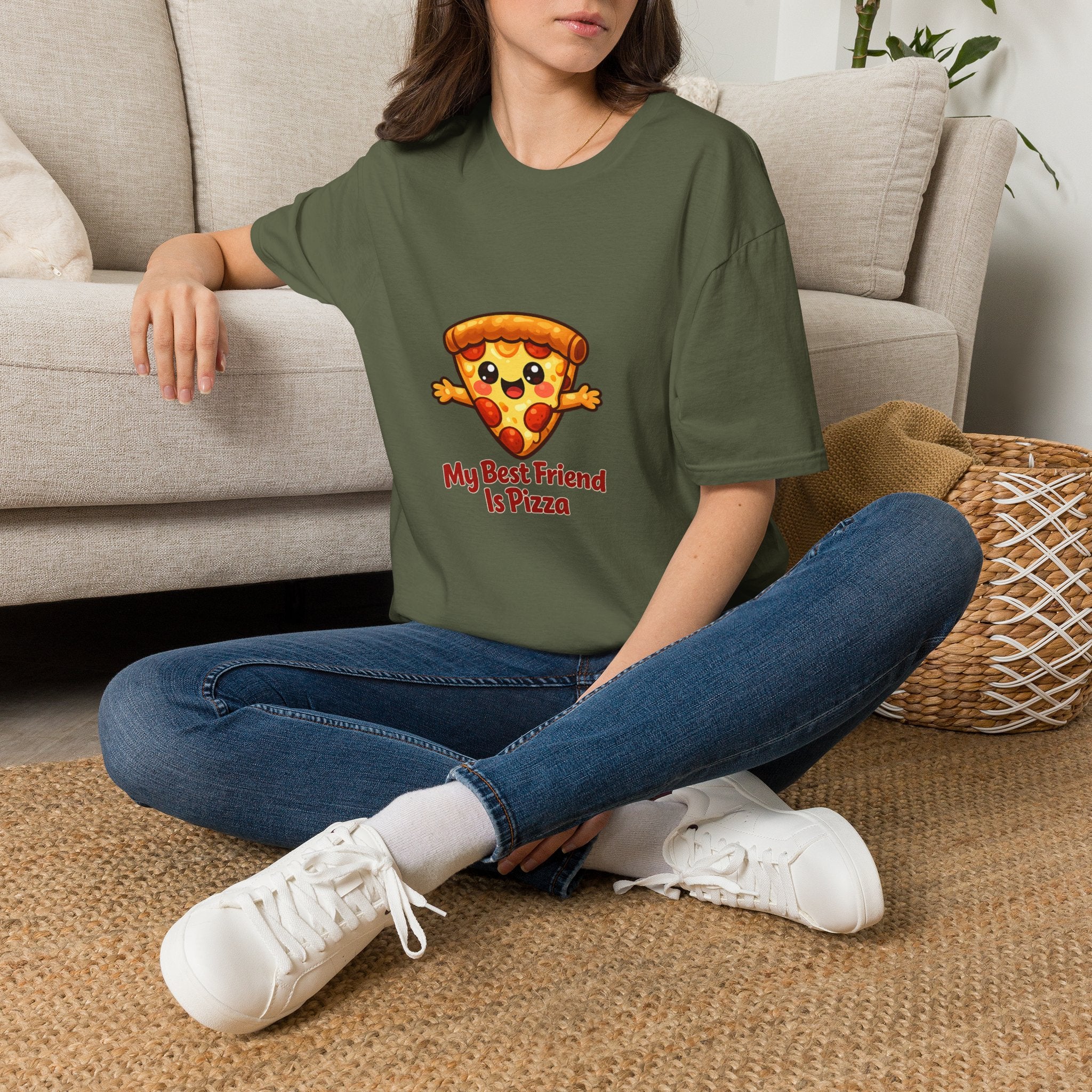 My best friend is pizza Unisex Softstyle T-Shirt