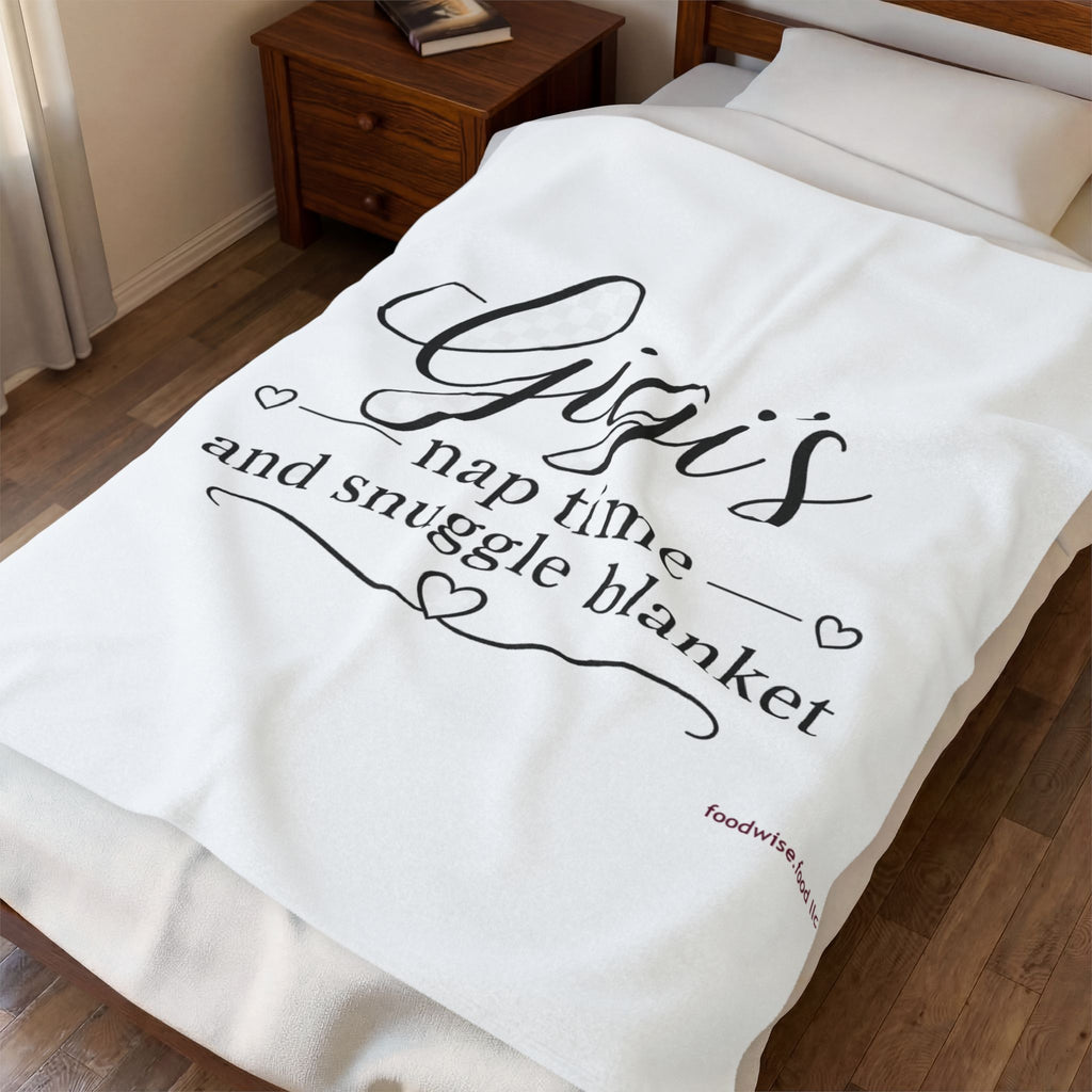 Gigi's naptime Velveteen Plush Blanket