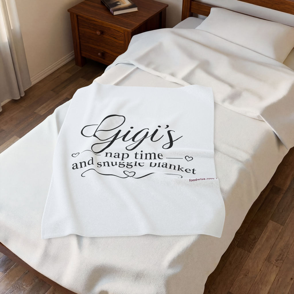 Gigi's naptime Velveteen Plush Blanket