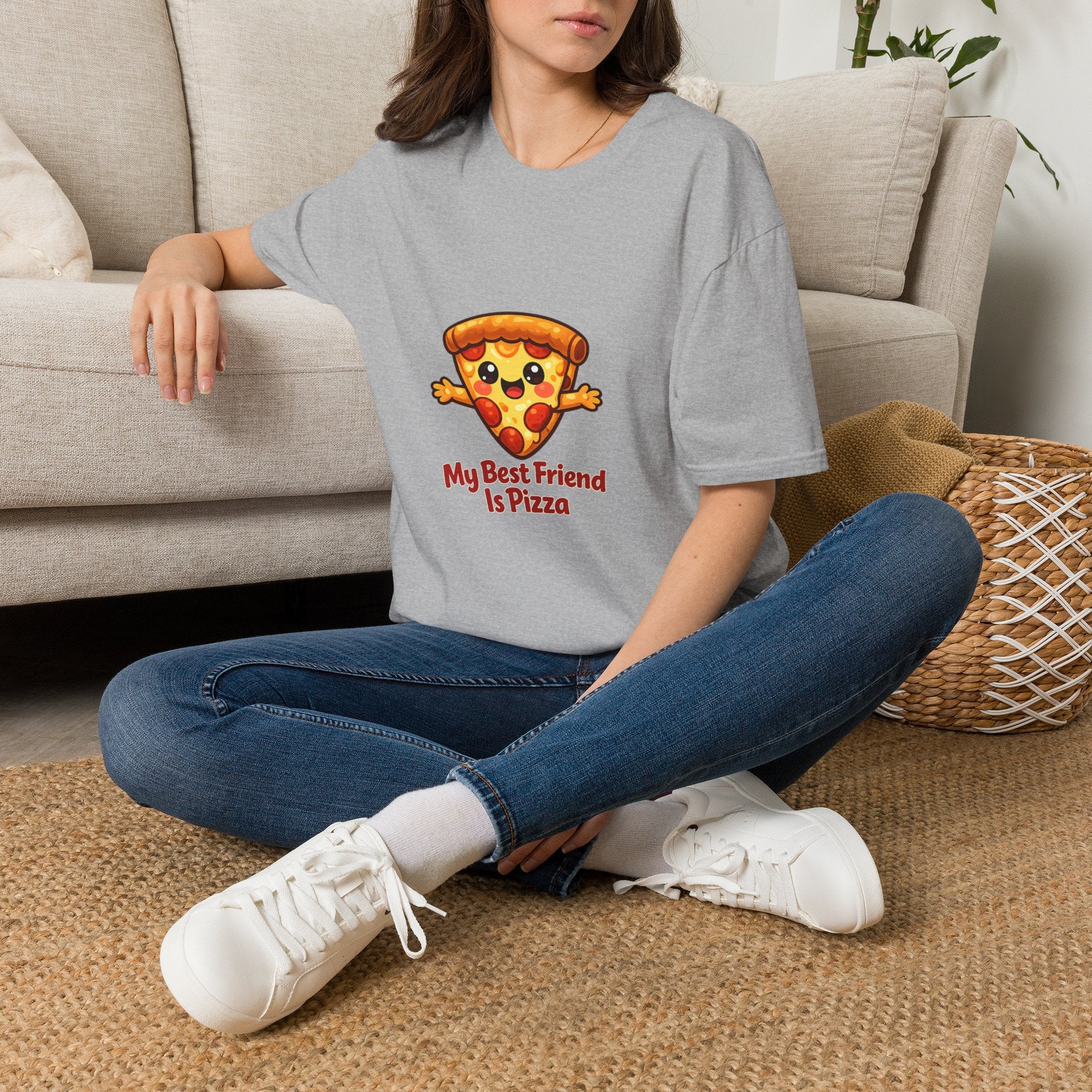 My best friend is pizza Unisex Softstyle T-Shirt