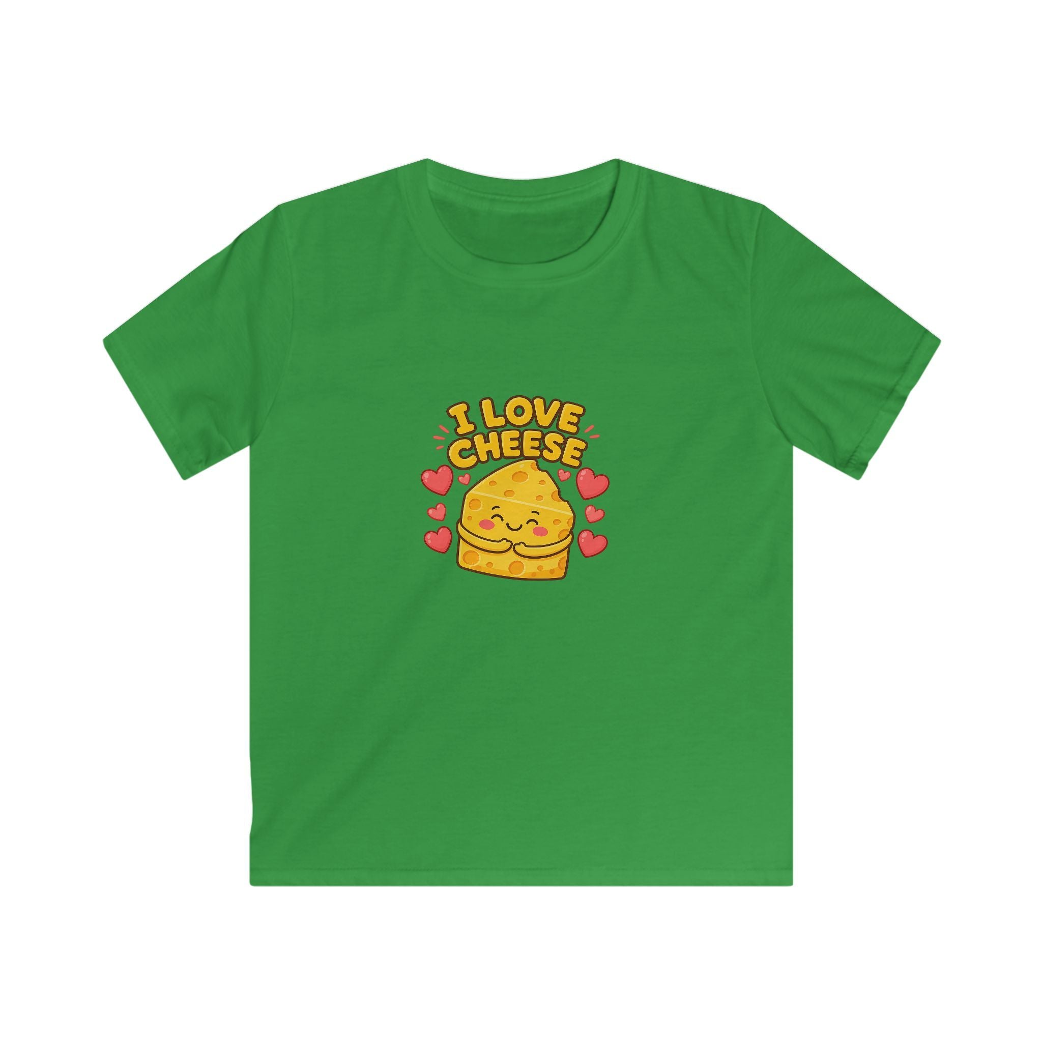 Kids Tee – Cute "I Love Cheese" Cartoon Cheese Shirt for Children